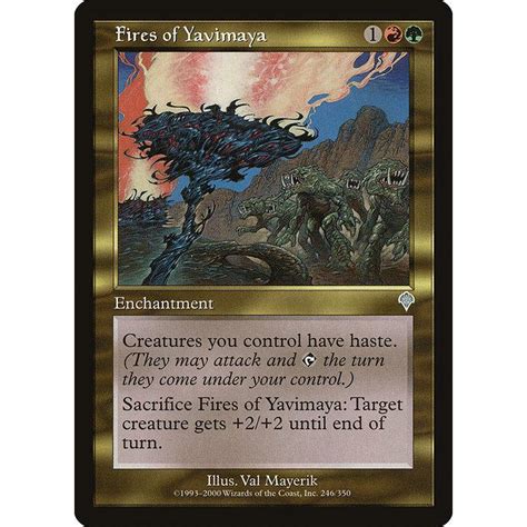 Mtg 金英語版 《ヤヴィマヤの火fires Of Yavimaya》インベイジョン Inv Inven246ツクモヤ ヤフー店