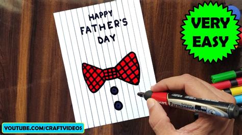 How To Draw Fathers Day Card Fathers Day Drawing Youtube