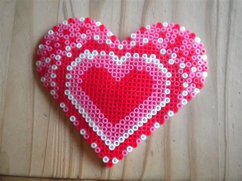 Heart Hama Perler By Creablog Valerie Perler Bead Patterns Fuse Beads