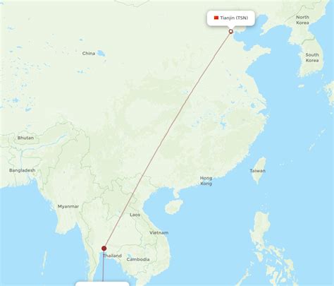 All Flight Routes From Tianjin To Hat Yai Tsn To Hdy Flight Routes