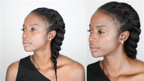 NATURAL HAIR Tutorial Jumbo Side FLAT TWIST YouTube