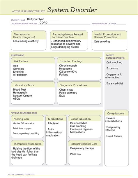 Ati System Disorder Template Copd