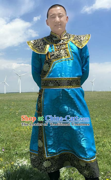 Traditional Mongolian Long Robe For Men