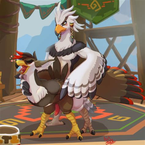 Rule 34 2boys All Fours Anal Anal Sex Anthro Avian Beak Bird Breath Of The Wild Crossover