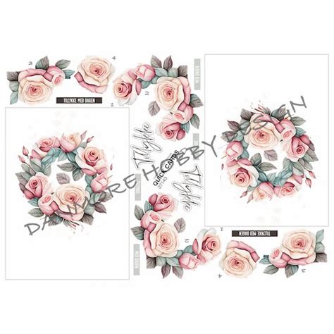 3D Ark Quick Cards Rose Krans Blomster Rkfestudlejning Dk