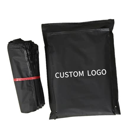 Custom Black Frosted Pe Zipper Packing Bag For Clothing Underwear Zip