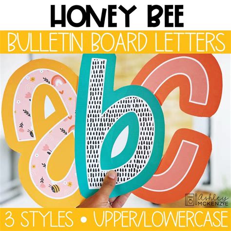 Boho Honey Bee Classroom Decor A Z Bulletin Board Letters Punctuation