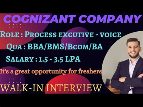 Cognizant Company Walk In Interviews Process Excutive Role