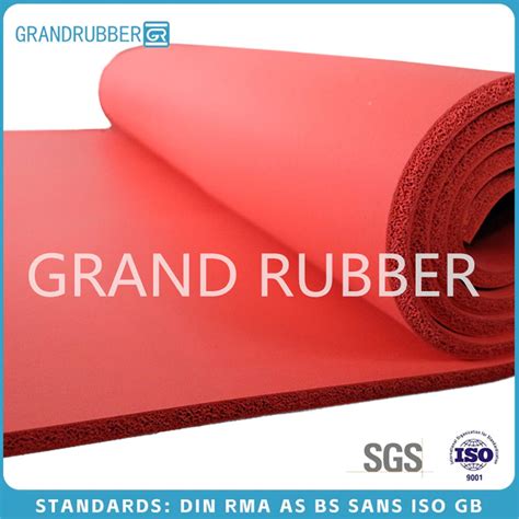 Closed Cell Red Industrial Heat Resistant Foam Silicone Matting Rubber