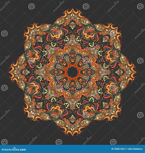 Fire Mandala Stock Vector Illustration Of Indian Fire