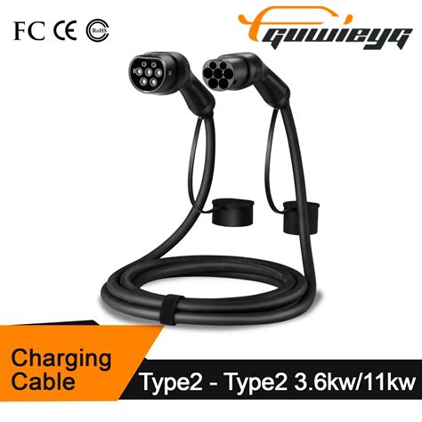 GUWIEYG EV Charging Cable Type2 16A 3 Phase Electric Vehicle Cord 4M