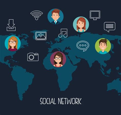 Social Media Network People Connected For Digital Interactive