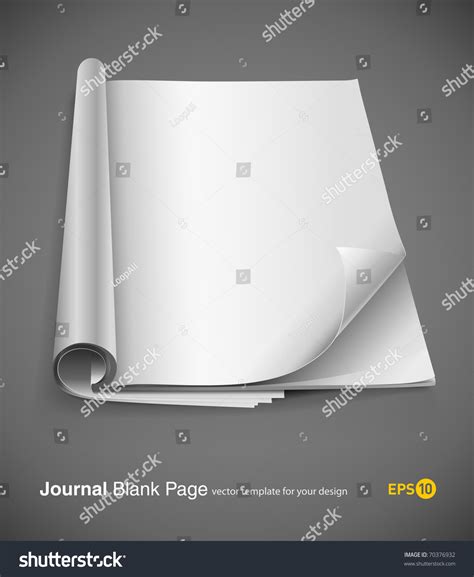 Journal Page Design Layout Vector Illustration Stock Vector (Royalty ...