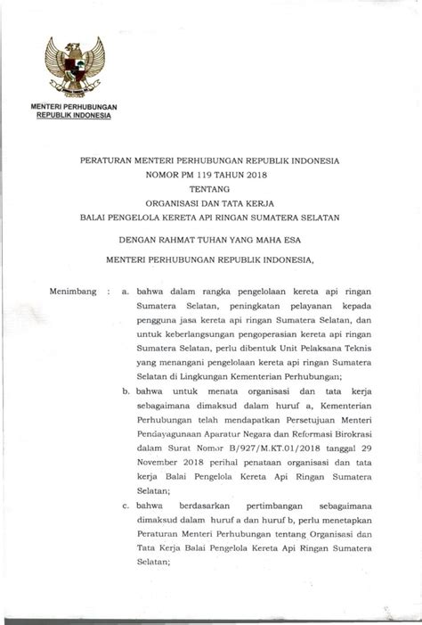 Pdf Peraturan Menteri Perhubungan Republik Indonesia Djka Dephub Go