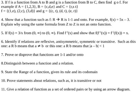 Solved 3 If F Is A Function From A To B And G Is A Function