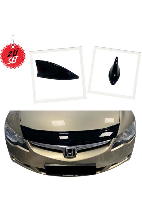 TAN GARAJ OTOMOTİV Honda Civic FD6 Uyumlu Kasa Piano Black Kaput Koruma