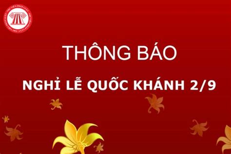 Mẫu thông báo nghỉ lễ 02 9 của doanh nghiệp