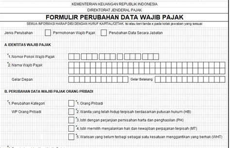 Format Kosong Npwp Pajak Step By Step Pengalaman Dan Cara Buat Npwp