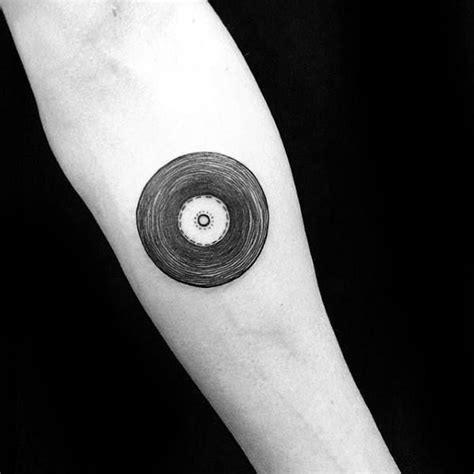 50 Vinyl Record Tattoo Designs For Men Long Playing Ink Ideas