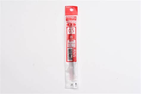 Pentel Energel Lrn5 B Needle Tip Roller Pen Refill 05 Mm Red