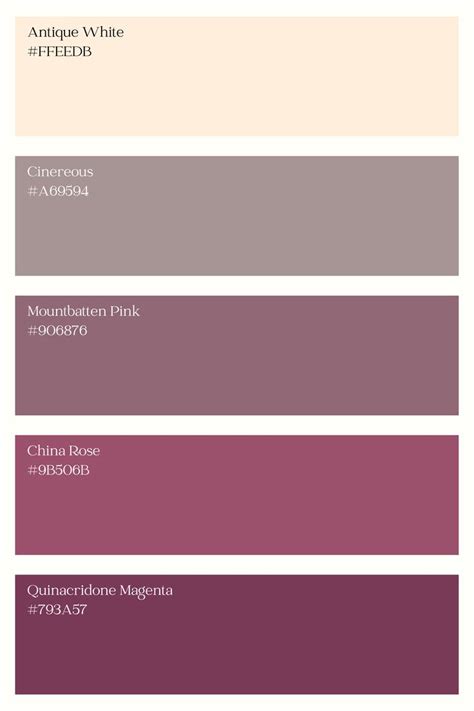 Magenta Color Palette By Mrs Ivory