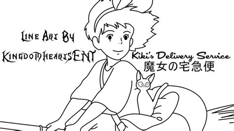 Kiki S Delivery Service Colouring Page Kikis Delivery Service Studio