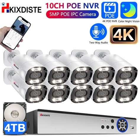 Ch K H Nvr Full Color Night Vision Two Way Audio Mp Poe Ip