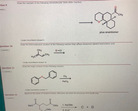 Draw The Reactant Of The Following Intramolecular