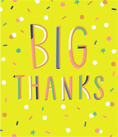 Thank You Card Yellow Card Stars And Sprinkles Highworth Emporium