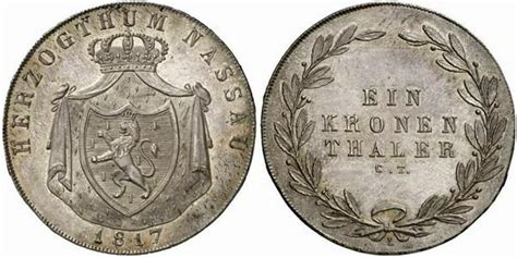 1 Kronenthaler William Ducado De Nassau Numista