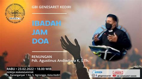 Live Streaming Ibadah Jam Doa Gbi Genesaret Februari Youtube