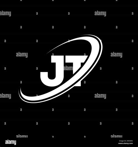 Jt J T Letter Logo Design Initial Letter Jt Linked Circle Uppercase