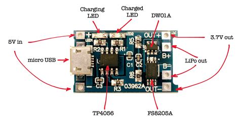 Diy Domotique Arduino Pi Module Chargeur De Batterie Li Ion Lipo