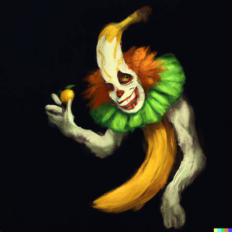 Dall·e A Clown Banana Monster Digital Art Horror Dark Scary