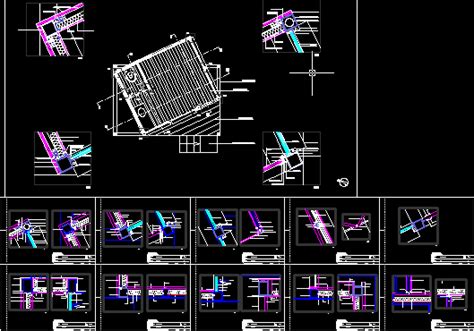 Detalle De Union De Viga Columna De Acero En Dwg Kb