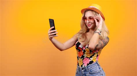 Beautiful Gorgeous Blonde Takes A Selfie Stock Video Video Of Beauty Female 122267439