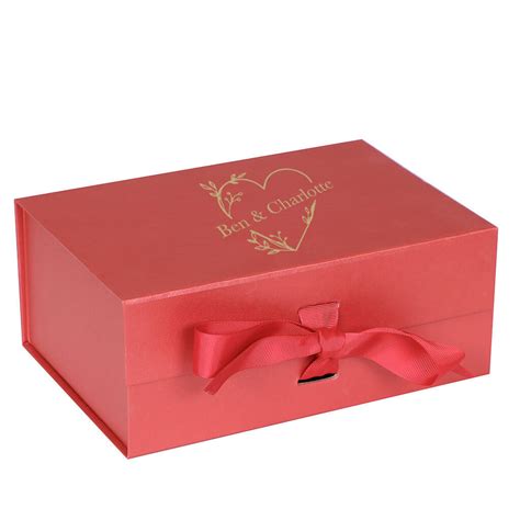 Personalised Luxury Red Wedding Gift Box By Dibor Notonthehighstreet