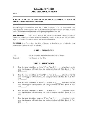 Fillable Online Bylaw Amended By Location Use Land Fax Email Print