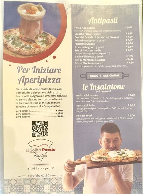 Menu Da Al Solito Porzio Pizzeria Roma Roma