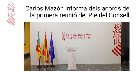 Carlos Mazón informa dels acords tractats en la primera reunió del