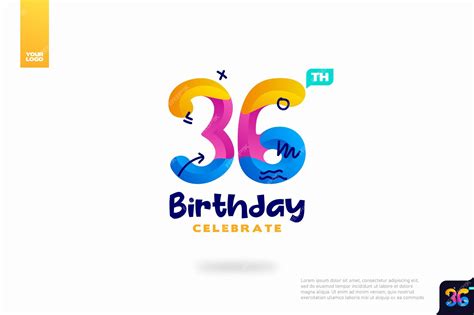 Номер 36 дизайн логотипа значок 36 лет логотип номер юбилей 36 ...