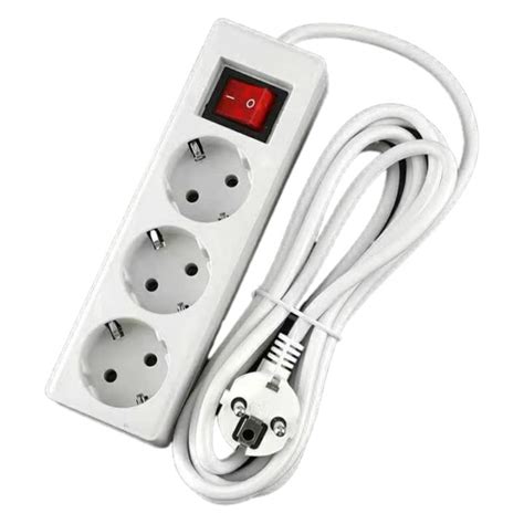 eu standard german type extension socket power strip  pin plug