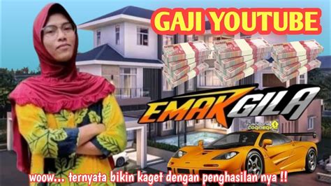 Fantastis GAJI EMAK GILA DARI YOUTUBE Ternyata Bikin Kaget Dengan