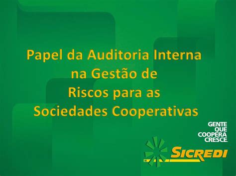 Pdf Papel Da Auditoria Interna Na Gest O De Riscos Para As