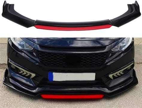 Universal Front Bumper Lip Body Kit ABS Front Spoiler Black Etsy