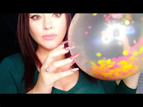 Asmr Blowing Up Confetti Balloons Tapping Deflating Scratching