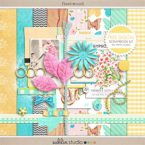 Free Digtial Scrapbook Kit Fleetwood Sahlin Studio Digital