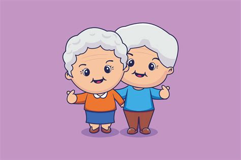 Grandma And Grandpa Cartoon