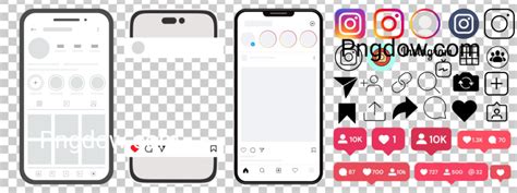 Instagram Mockup Set Instagram Screen Social Media And Social Network