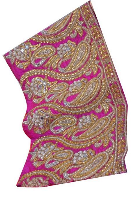 Pink Base Brocade Lace Pink Zari Saree Laces Roll Length M Width